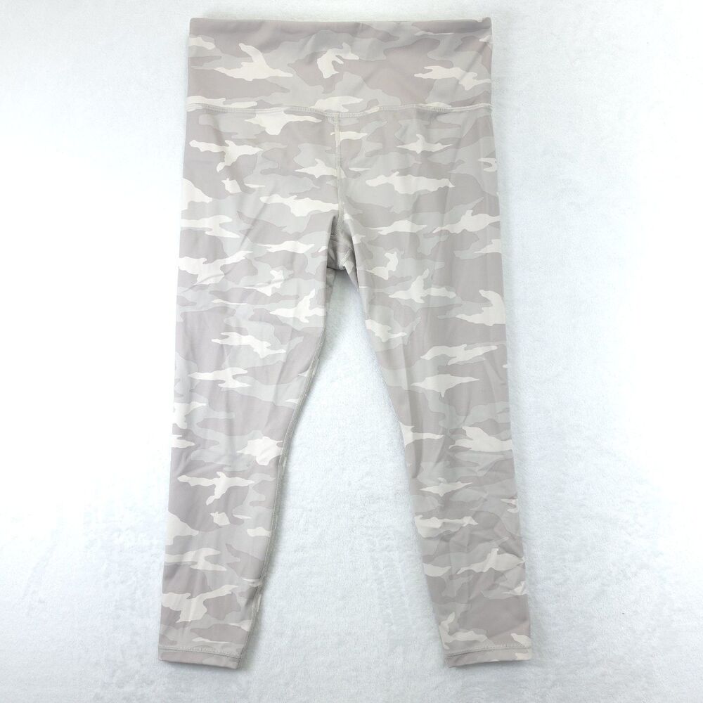 Athleta Women’s Large High Rise Elation Camo 7/8 Tight Leggings Beige
